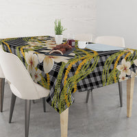 Ele'ele Hawai'i Palaka Plumeria Tablecloth Puakenikeni and Maile Lei