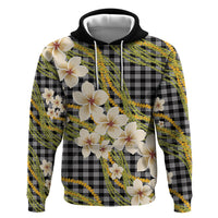 Ele'ele Hawai'i Palaka Plumeria Zip Hoodie Puakenikeni and Maile Lei