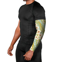 Liko Kukui Hawai'i Palaka Plumeria Arm Sleeves Puakenikeni and Maile Lei