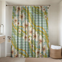 Liko Kukui Hawai'i Palaka Plumeria Bathroom Set Puakenikeni and Maile Lei