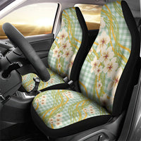 Liko Kukui Hawai'i Palaka Plumeria Car Seat Cover Puakenikeni and Maile Lei