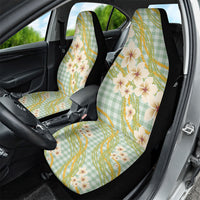 Liko Kukui Hawai'i Palaka Plumeria Car Seat Cover Puakenikeni and Maile Lei