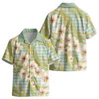 Liko Kukui Hawai'i Palaka Plumeria Kid Hawaiian Shirt Puakenikeni and Maile Lei
