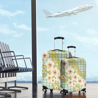 Liko Kukui Hawai'i Palaka Plumeria Luggage Cover Puakenikeni and Maile Lei