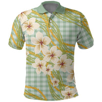 Liko Kukui Hawai'i Palaka Plumeria Polo Shirt Puakenikeni and Maile Lei