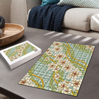 Liko Kukui Hawai'i Palaka Plumeria Puzzle Puakenikeni and Maile Lei