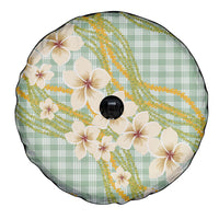 Liko Kukui Hawai'i Palaka Plumeria Spare Tire Cover Puakenikeni and Maile Lei
