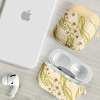 Melemele Ahiahia Hawai'i Palaka Plumeria AirPods Case Puakenikeni and Maile Lei