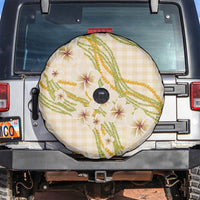 Melemele Ahiahia Hawai'i Palaka Plumeria Spare Tire Cover Puakenikeni and Maile Lei