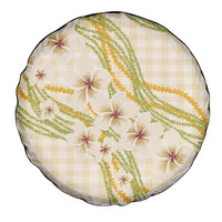Melemele Ahiahia Hawai'i Palaka Plumeria Spare Tire Cover Puakenikeni and Maile Lei