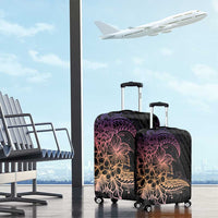 Floral Polynesian Hibiscus Tattoo Luggage Cover Peach Gradient Style LT9 - Polynesian Pride
