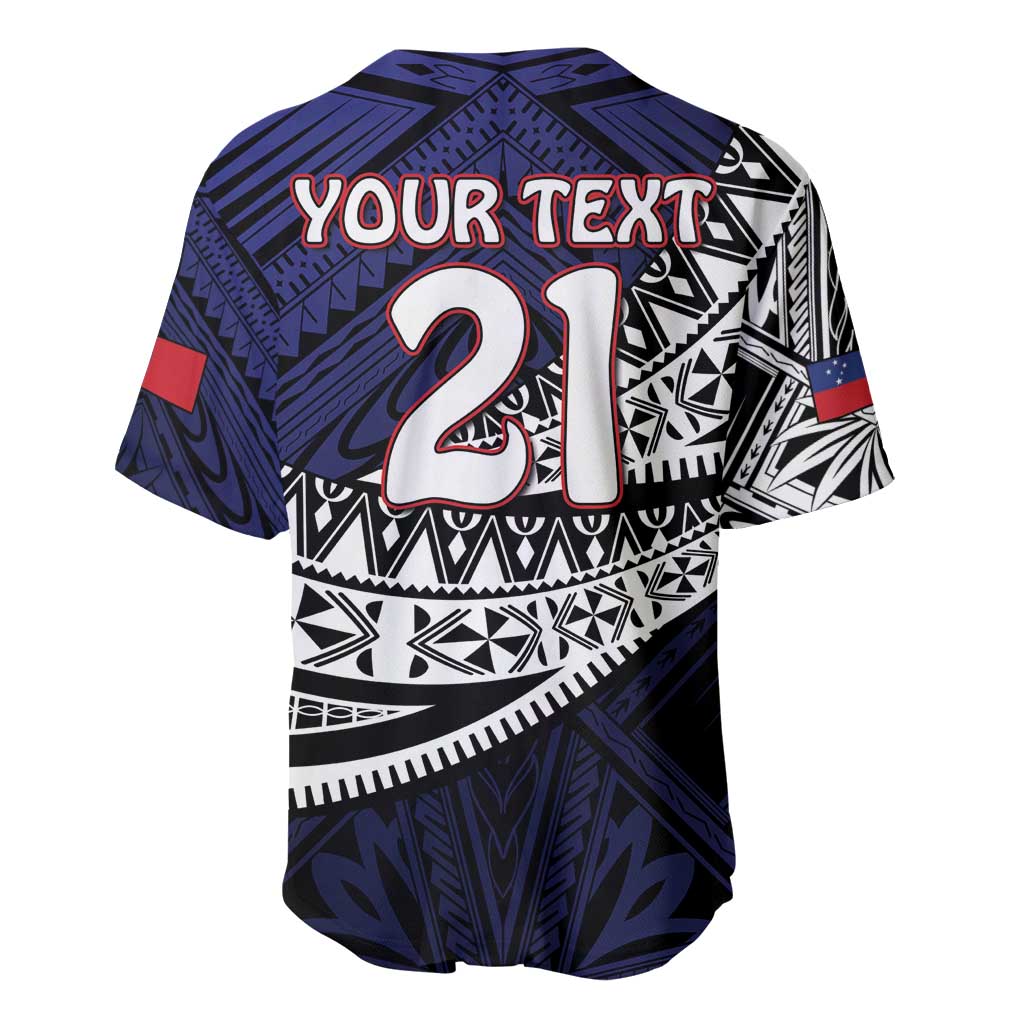 Custom Samoa Rugby Pacific Baseball Jersey Samoan Warrior Tribal Pattern LT9 - Polynesian Pride