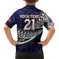 Custom Samoa Rugby Pacific Family Matching Short Sleeve Bodycon Dress and Hawaiian Shirt Samoan Warrior Tribal Pattern