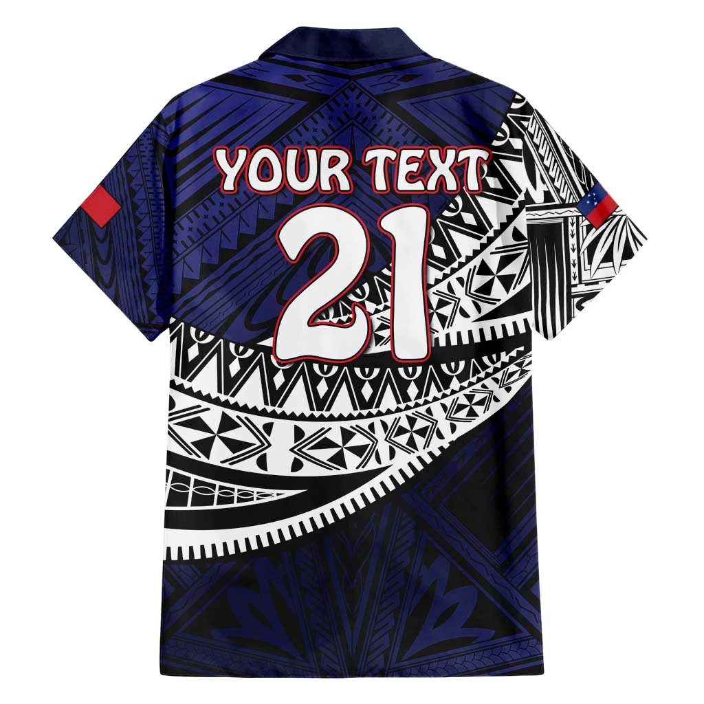 Custom Samoa Rugby Pacific Family Matching Short Sleeve Bodycon Dress and Hawaiian Shirt Samoan Warrior Tribal Pattern