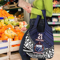 Custom Samoa Rugby Pacific Grocery Bag Samoan Warrior Tribal Pattern LT9 - Polynesian Pride