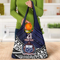Custom Samoa Rugby Pacific Grocery Bag Samoan Warrior Tribal Pattern LT9 - Polynesian Pride