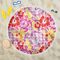 Palaka with Honu and Hibiscus Beach Blanket Hawaiian Heritage Spirit - Polynesian Pride