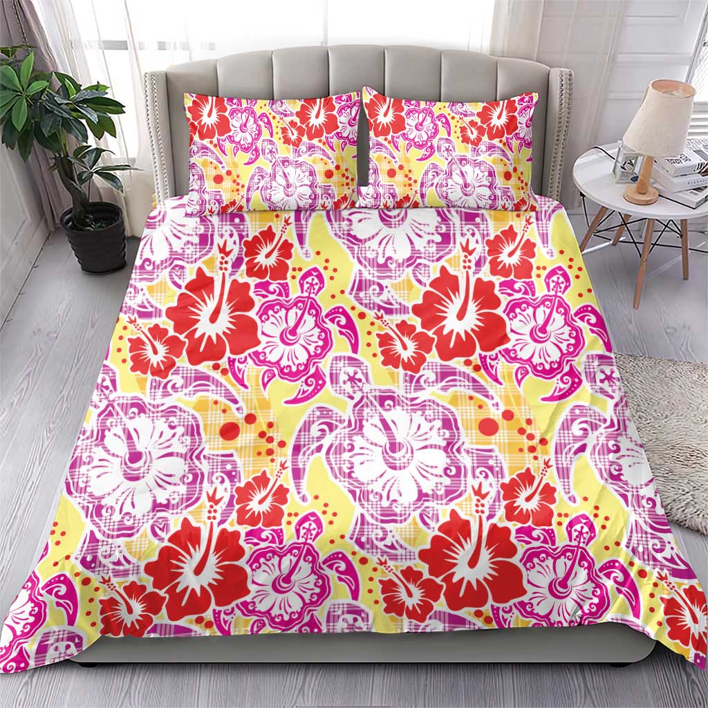 Palaka with Honu and Hibiscus Bedding Set Hawaiian Heritage Spirit - Polynesian Pride