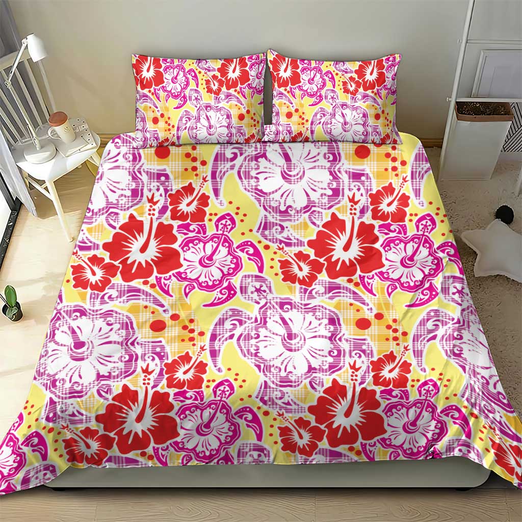 Palaka with Honu and Hibiscus Bedding Set Hawaiian Heritage Spirit - Polynesian Pride
