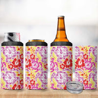Palaka with Honu and Hibiscus 4 in 1 Can Cooler Tumbler Hawaiian Heritage Spirit - Polynesian Pride