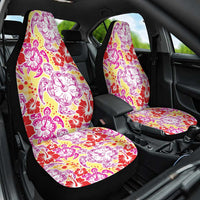 Palaka with Honu and Hibiscus Car Seat Cover Hawaiian Heritage Spirit - Polynesian Pride