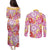 Palaka with Honu and Hibiscus Couples Matching Puletasi and Long Sleeve Button Shirt Hawaiian Heritage Spirit - Polynesian Pride
