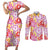 Palaka with Honu and Hibiscus Couples Matching Short Sleeve Bodycon Dress and Long Sleeve Button Shirt Hawaiian Heritage Spirit - Polynesian Pride