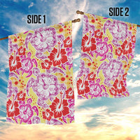 Palaka with Honu and Hibiscus Garden Flag Hawaiian Heritage Spirit - Polynesian Pride