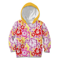 Palaka with Honu and Hibiscus Kid Hoodie Hawaiian Heritage Spirit - Polynesian Pride