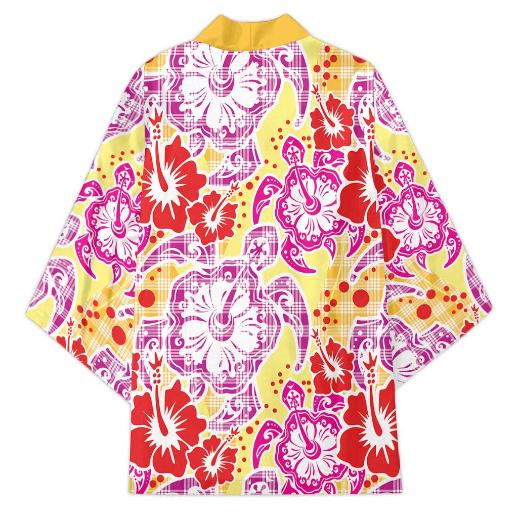 Palaka with Honu and Hibiscus Kimono Hawaiian Heritage Spirit - Polynesian Pride