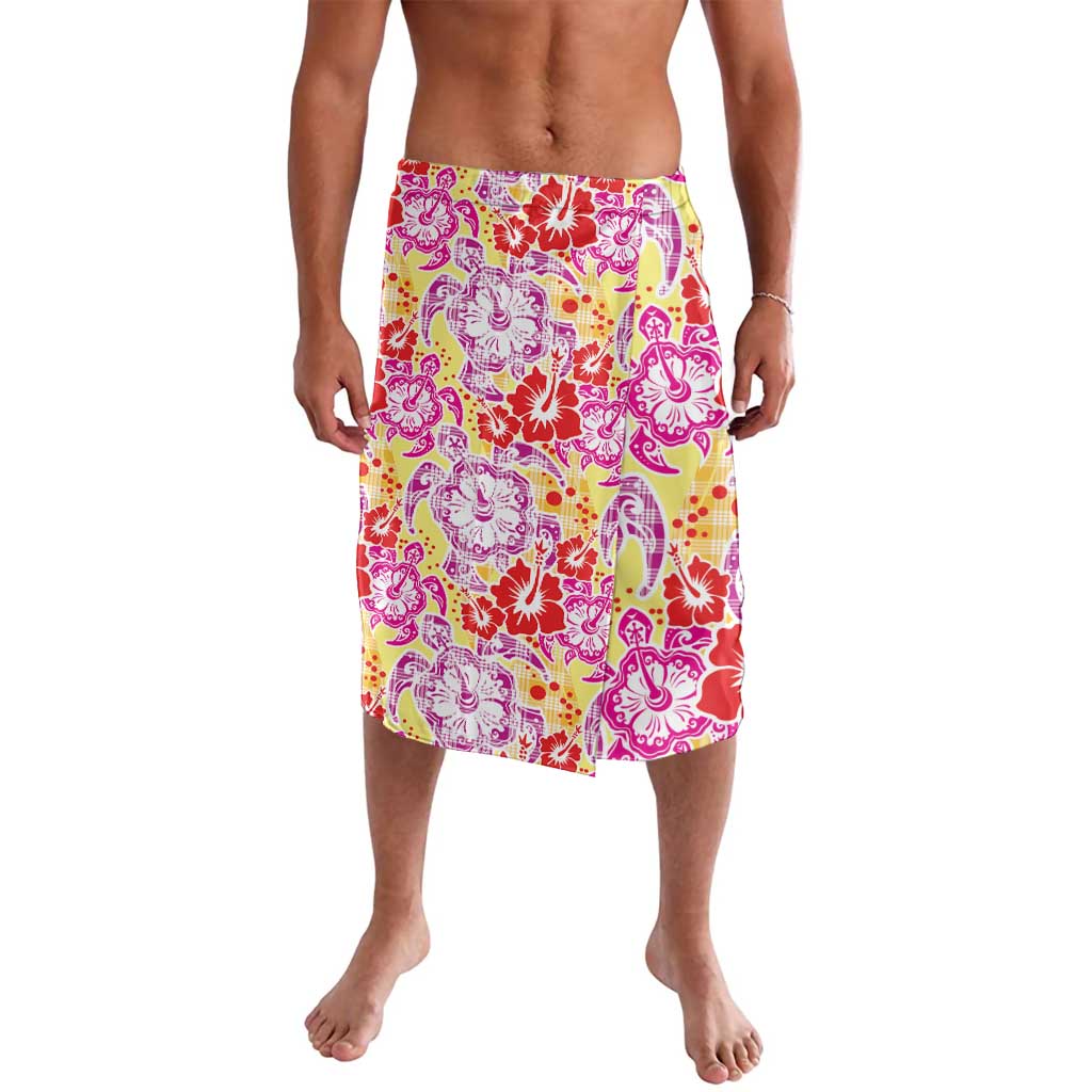 Palaka with Honu and Hibiscus Lavalava Hawaiian Heritage Spirit - Polynesian Pride