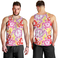 Palaka with Honu and Hibiscus Men Tank Top Hawaiian Heritage Spirit - Polynesian Pride