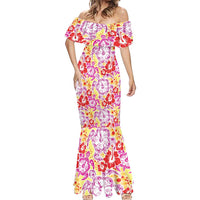Palaka with Honu and Hibiscus Mermaid Dress Hawaiian Heritage Spirit - Polynesian Pride