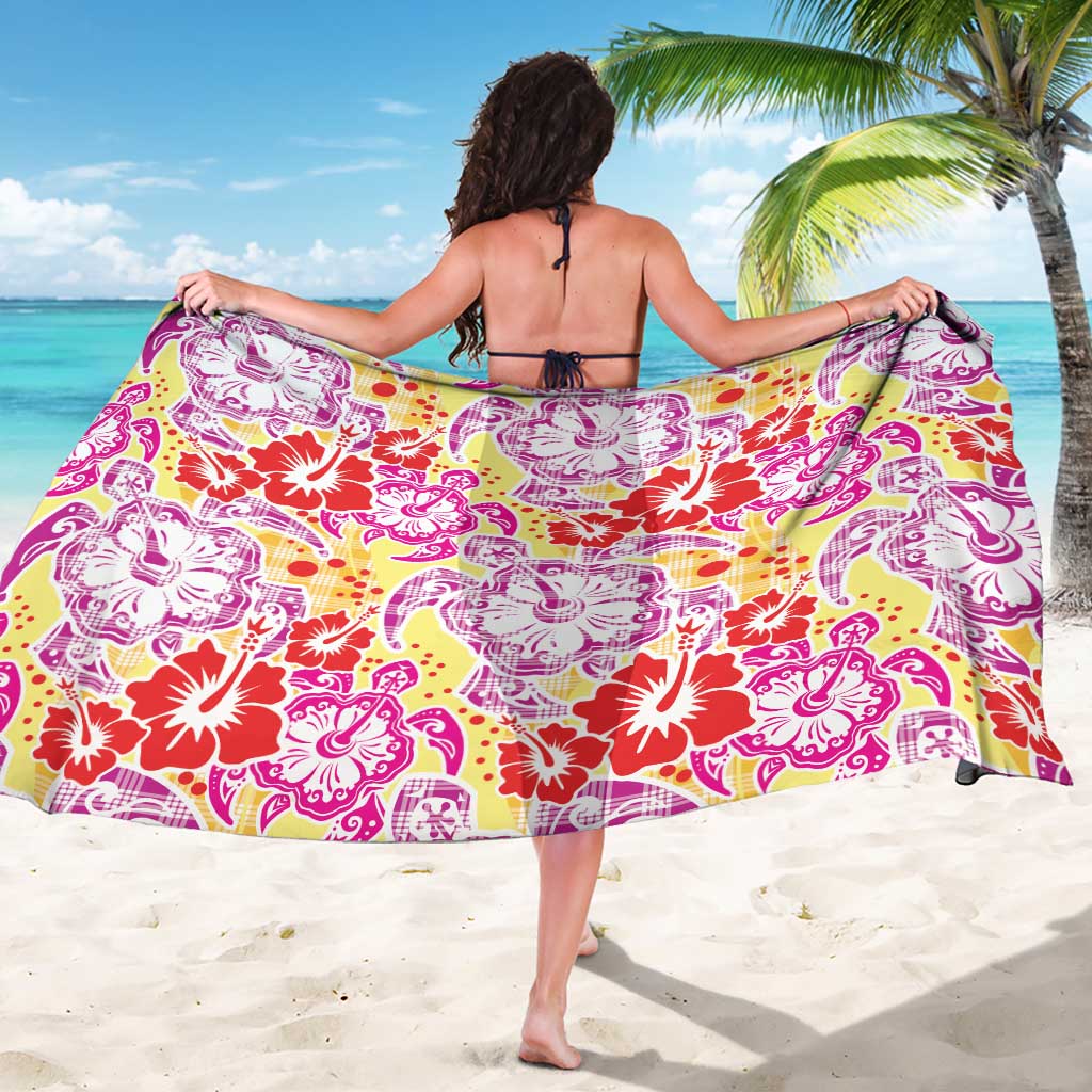 Palaka with Honu and Hibiscus Sarong Hawaiian Heritage Spirit - Polynesian Pride