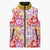 Palaka with Honu and Hibiscus Sleeveless Puffer Jacket Hawaiian Heritage Spirit - Polynesian Pride