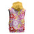 Palaka with Honu and Hibiscus Sleeveless Zip Hoodie Hawaiian Heritage Spirit - Polynesian Pride