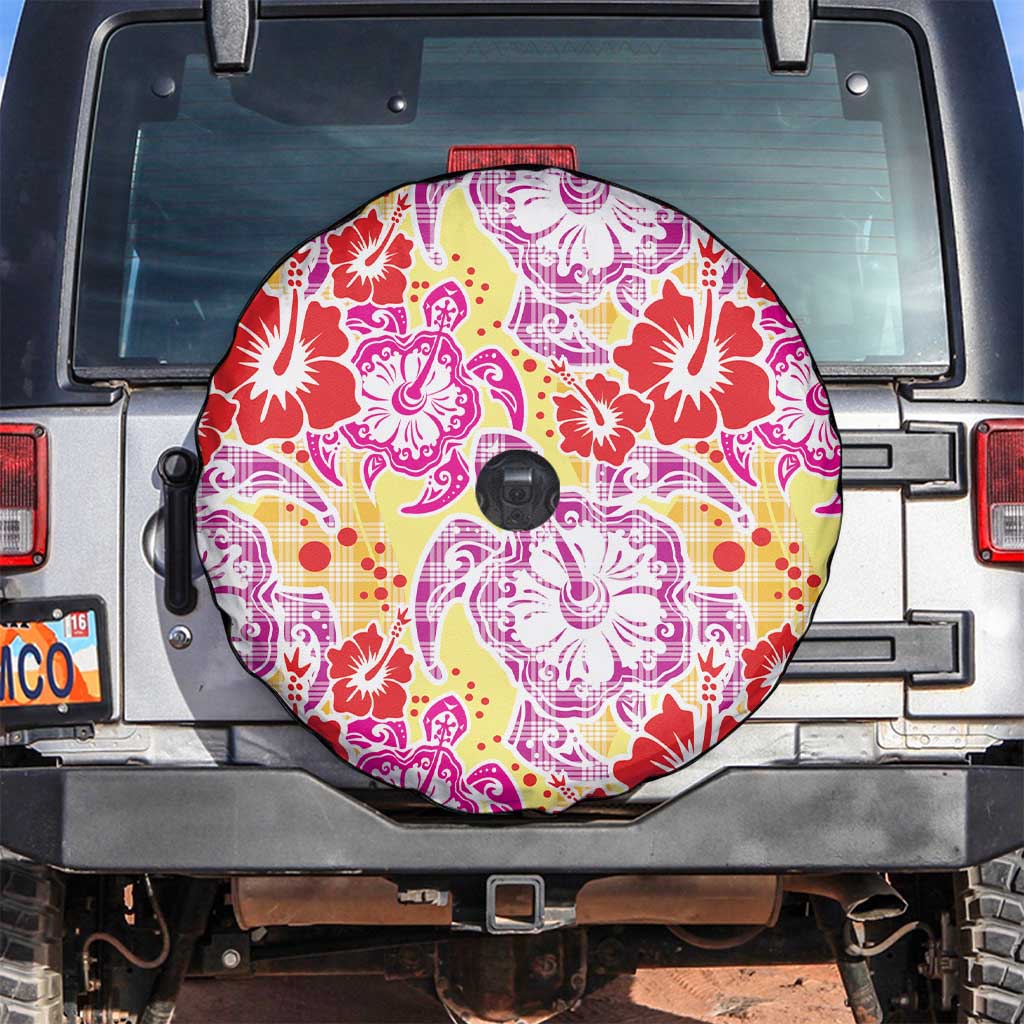 Palaka with Honu and Hibiscus Spare Tire Cover Hawaiian Heritage Spirit - Polynesian Pride