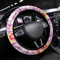 Palaka with Honu and Hibiscus Steering Wheel Cover Hawaiian Heritage Spirit - Polynesian Pride