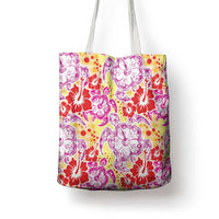 Palaka with Honu and Hibiscus Tote Bag Hawaiian Heritage Spirit - Polynesian Pride