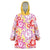 Palaka with Honu and Hibiscus Wearable Blanket Hoodie Hawaiian Heritage Spirit - Polynesian Pride