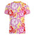 Palaka with Honu and Hibiscus Women V-Neck T-Shirt Hawaiian Heritage Spirit - Polynesian Pride