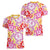 Palaka with Honu and Hibiscus Women V-Neck T-Shirt Hawaiian Heritage Spirit - Polynesian Pride