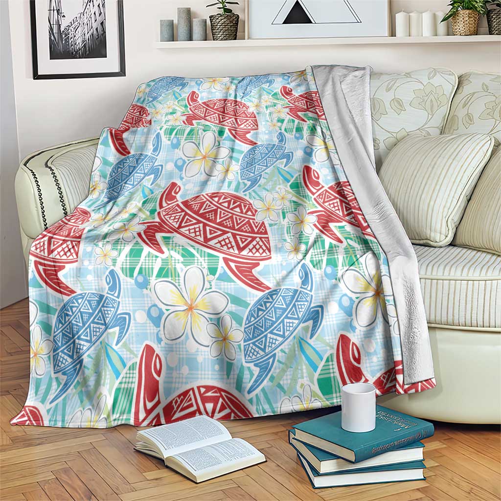 Palaka with Honu and Plumeria Blanket Hawaiian Heritage Spirit - Polynesian Pride