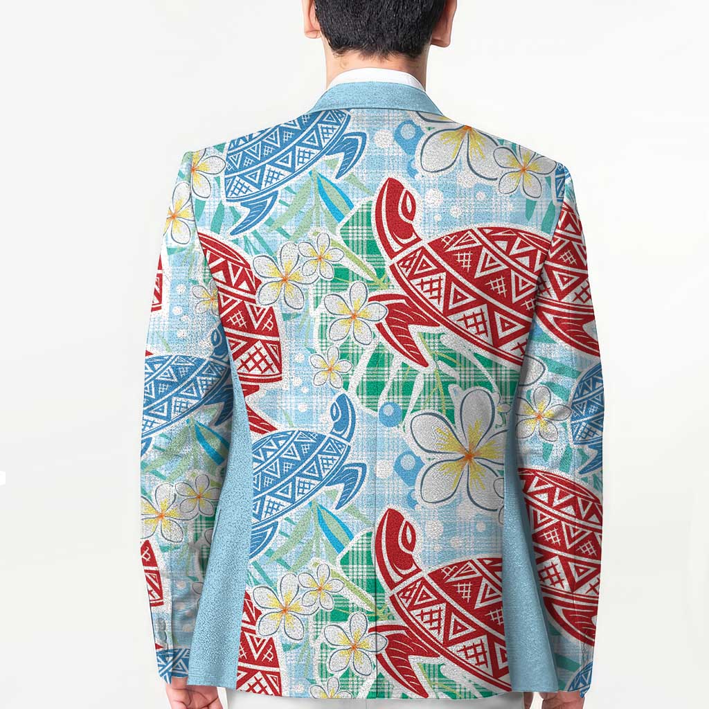 Palaka with Honu and Plumeria Blazer Hawaiian Heritage Spirit - Polynesian Pride