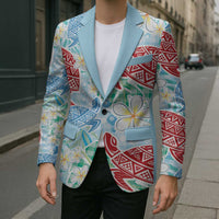 Palaka with Honu and Plumeria Blazer Hawaiian Heritage Spirit - Polynesian Pride