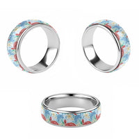 Palaka with Honu and Plumeria Classic Ring Hawaiian Heritage Spirit - Polynesian Pride