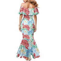 Palaka with Honu and Plumeria Family Matching Mermaid Dress and Hawaiian Shirt Hawaiian Heritage Spirit - Polynesian Pride