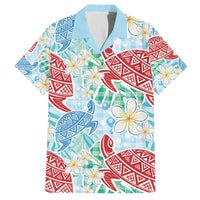 Palaka with Honu and Plumeria Family Matching Off The Shoulder Long Sleeve Dress and Hawaiian Shirt Hawaiian Heritage Spirit - Polynesian Pride