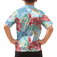 Palaka with Honu and Plumeria Family Matching Puletasi and Hawaiian Shirt Hawaiian Heritage Spirit - Polynesian Pride