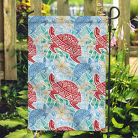 Palaka with Honu and Plumeria Garden Flag Hawaiian Heritage Spirit - Polynesian Pride